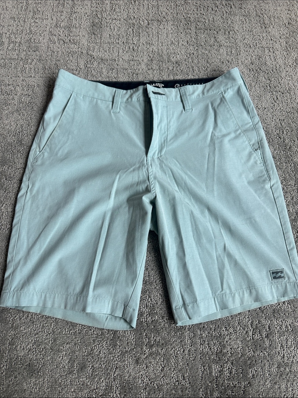 Billabong Men's Pale Teal Flat Front Shorts